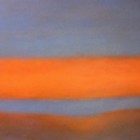 View "atmosphere (sunrise) longview no. 1,  acrylic on canvas,  24x48 inches,  2011"