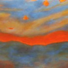 View "atmosphere (sunrise) no. 2,  acrylic on canvas,  24x30 inches,  2011-12"