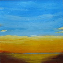 View "sunrise no. 39,  mixed media on paper,  6x6 inches,  2011"